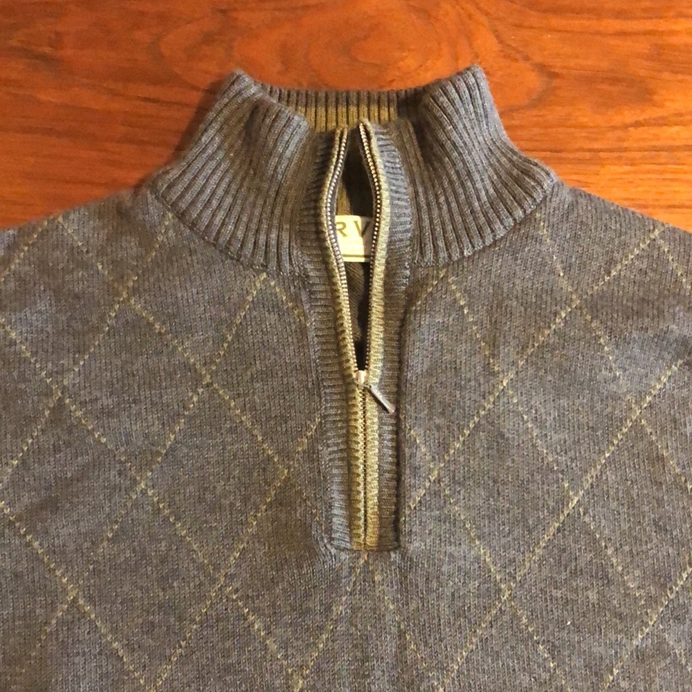 Orvis 100% Merino Wool zip-up sweater